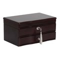 Mele & Co Mele & Co 00332S12 Davina Locking Wooden Jewelry Box in Mahogany Finish 00332S12